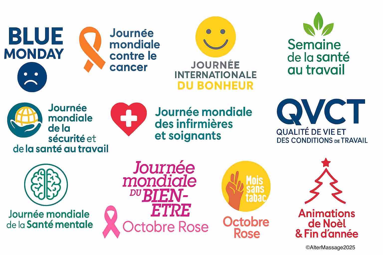 Logo journées bien-être et santé au travail