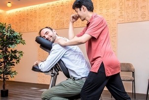 Photo massage en entreprise