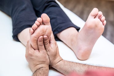 Photo Massage des pieds en entreprise